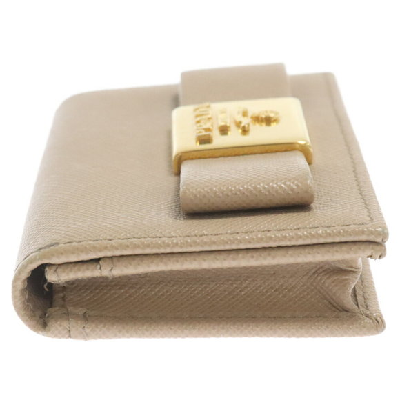 Prada Beige Fiocco Holder Case Business Saffiano - Picture 3 of 5